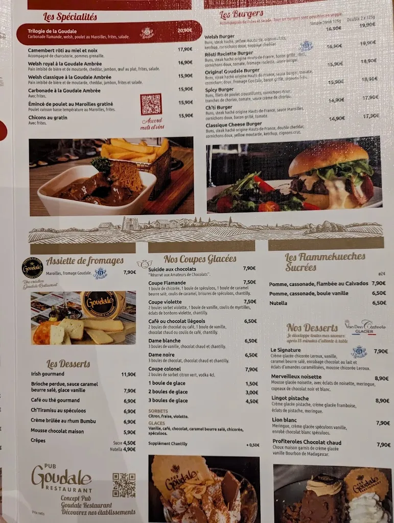 Menu_PUB GOUDALE RESTAURANT_Lille_image_1
