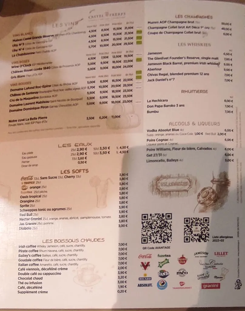 Menu_PUB GOUDALE RESTAURANT_Lille_image_2