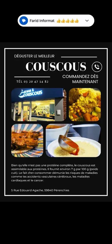 Menu_Le Bar à Couscous_Pérenchies_image_1