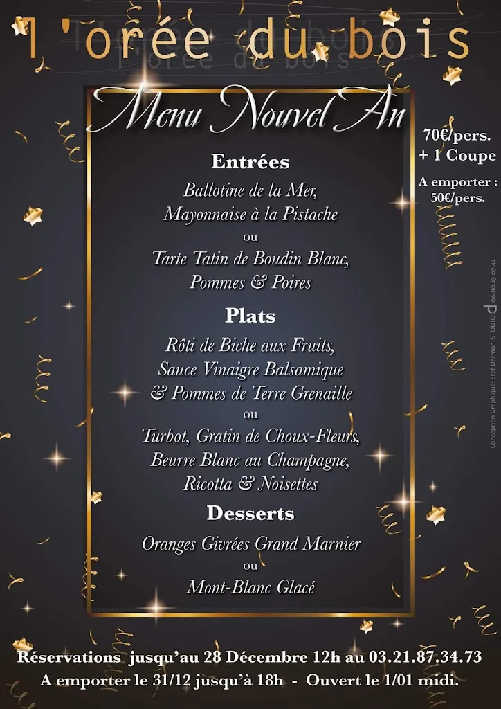 Menü_Restaurant L'Orée du Bois_Condette_Bild_1