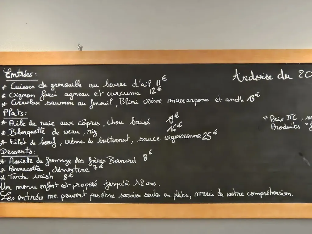 Menü_Restaurant L'Orée du Bois_Condette_Bild_4