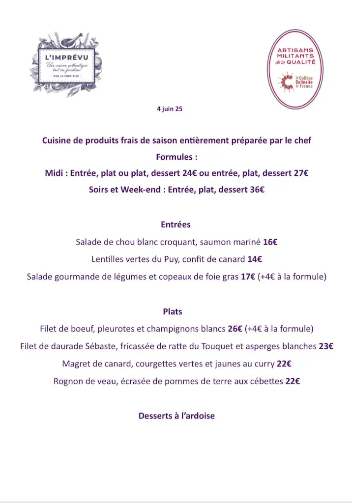 Menu_Bistrot de l'imprevu_Compiègne_image_3