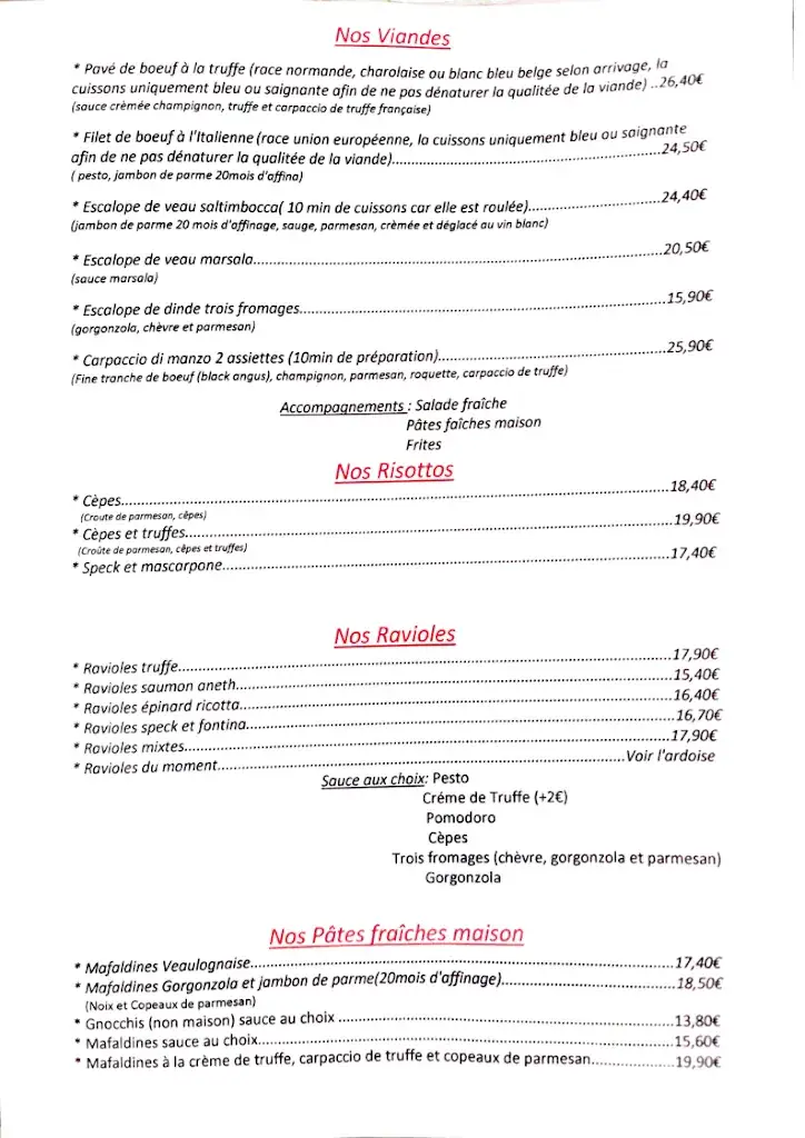 Menu_La Petite Italie_Corbie_image_1