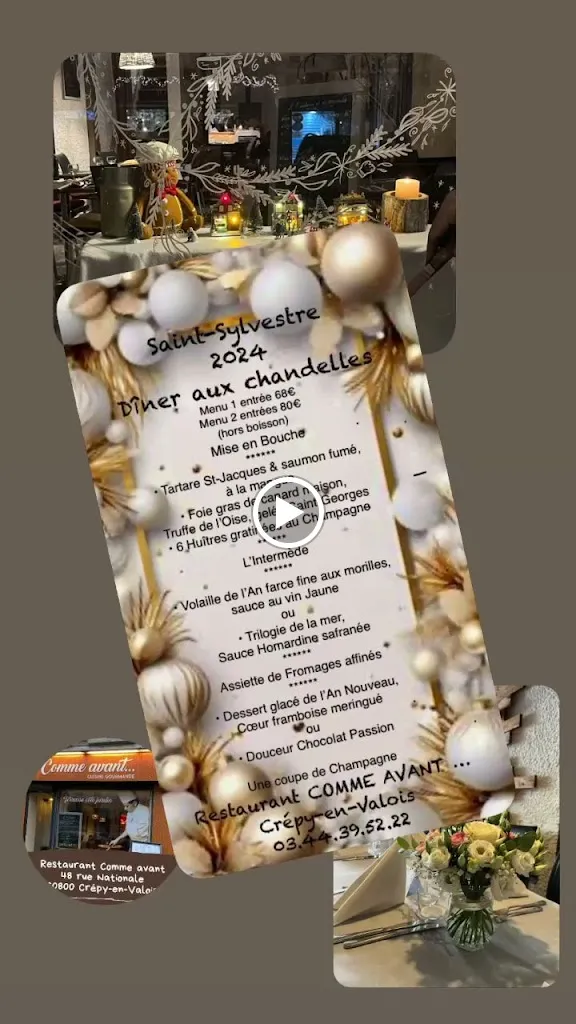 Menu_Restaurant Comme Avant..._Crépy-en-Valois_image_2