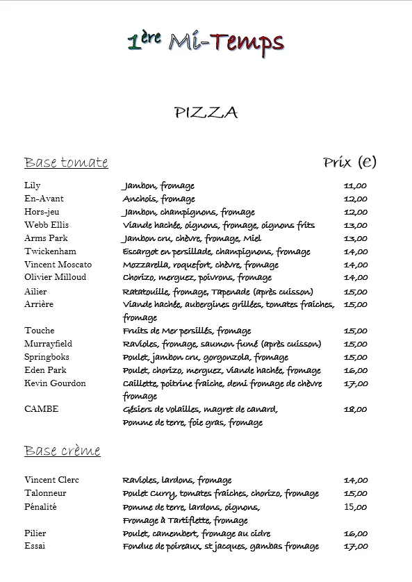 Menu_Le XV de Lily Restaurant Pizzeria_Coux_image_1