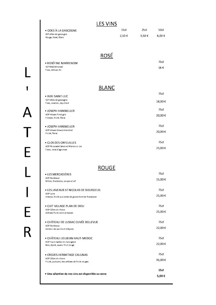 Menu_L’Atelier Restaurant-brasserie_Crespin_image_3