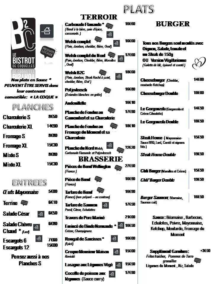 Menü_Le Bistrot De Coquelles - B2C_Coquelles_Bild_1
