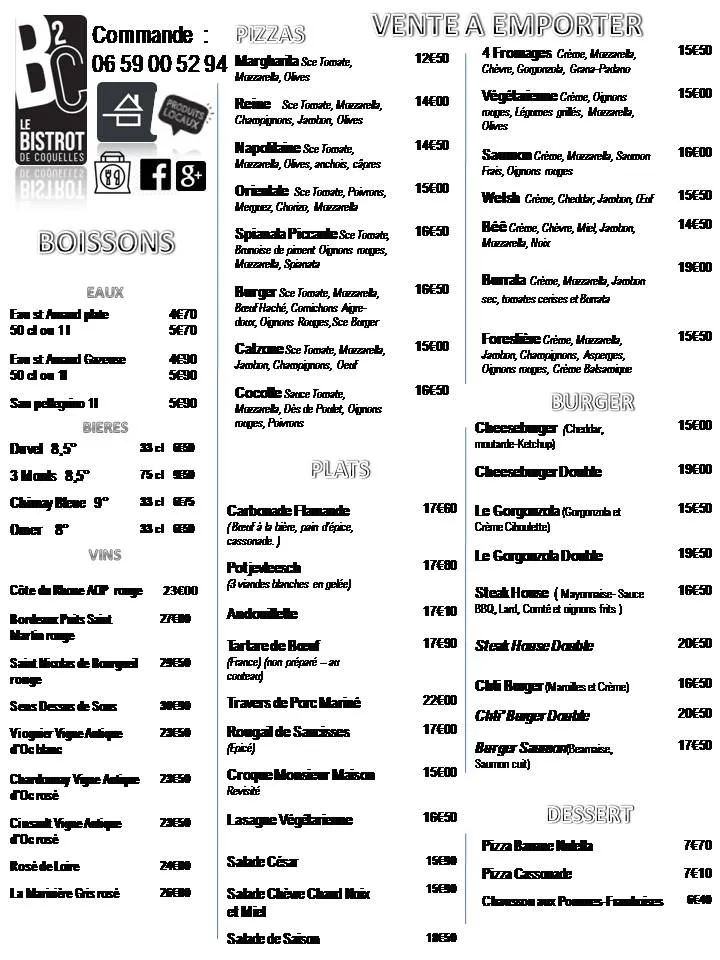 Menü_Le Bistrot De Coquelles - B2C_Coquelles_Bild_2