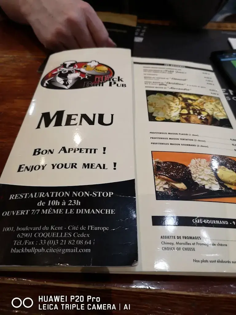 Menü_The Black Bull Pub_Coquelles_Bild_1