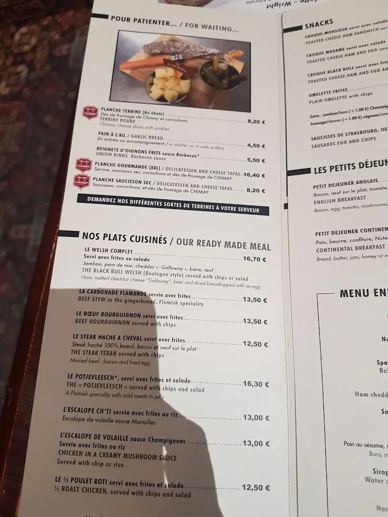 Menü_The Black Bull Pub_Coquelles_Bild_2