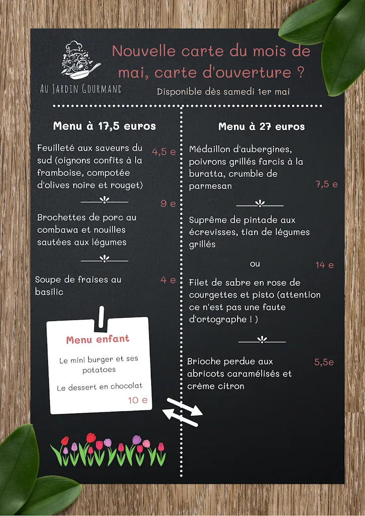 Menü_Restaurant Le Relais Fleuri_Roanne_Bild_2