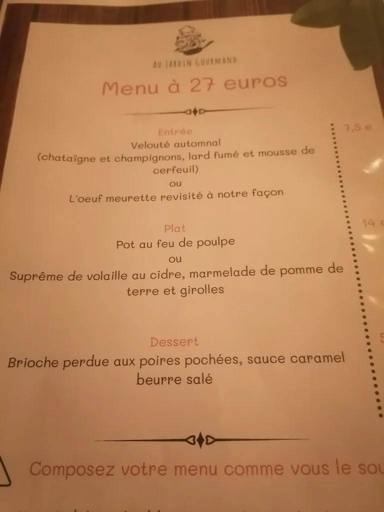 Menü_Restaurant Le Relais Fleuri_Roanne_Bild_4