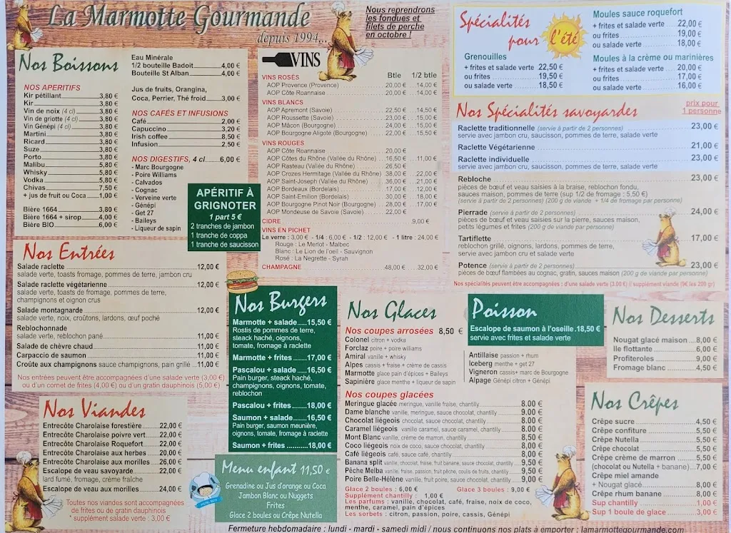 Menu_La Marmotte Gourmande_Roanne_image_1