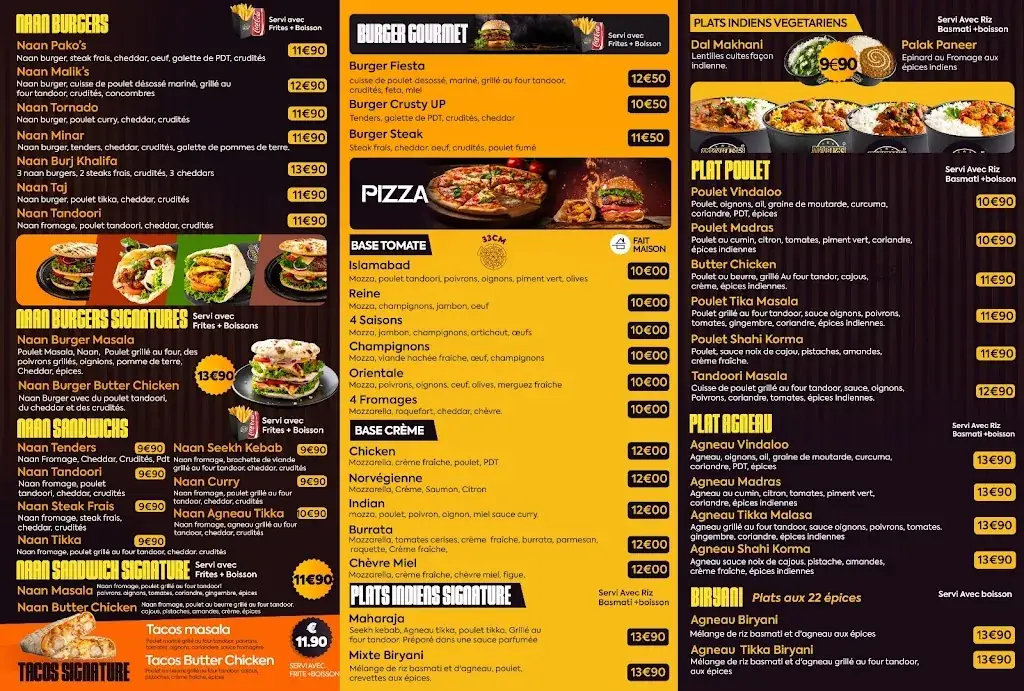 Menu_MALIK’S gourmet_Creil_image_1