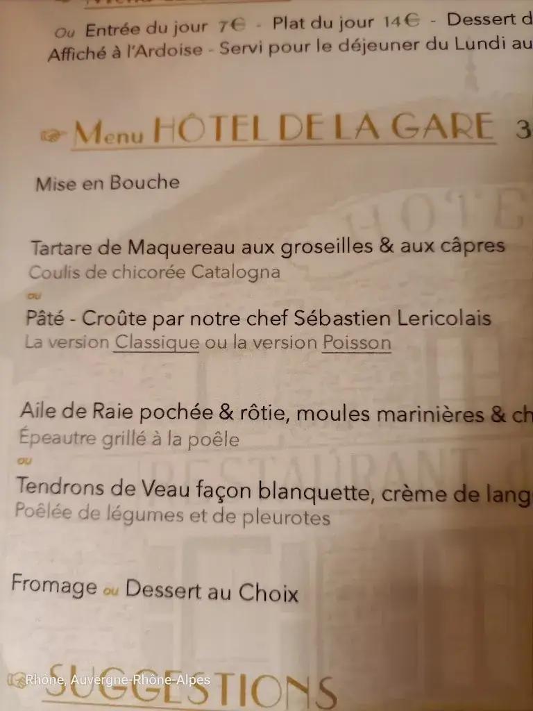 Menu_Restaurant-Hôtel de la Gare_Couzon-au-Mont-d'Or_imagen_4
