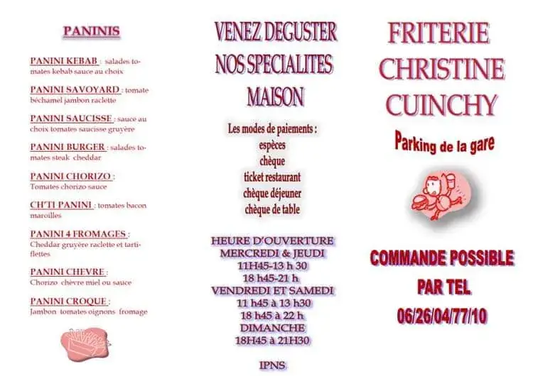 Menu_Friterie Christine_Cuinchy_image_1