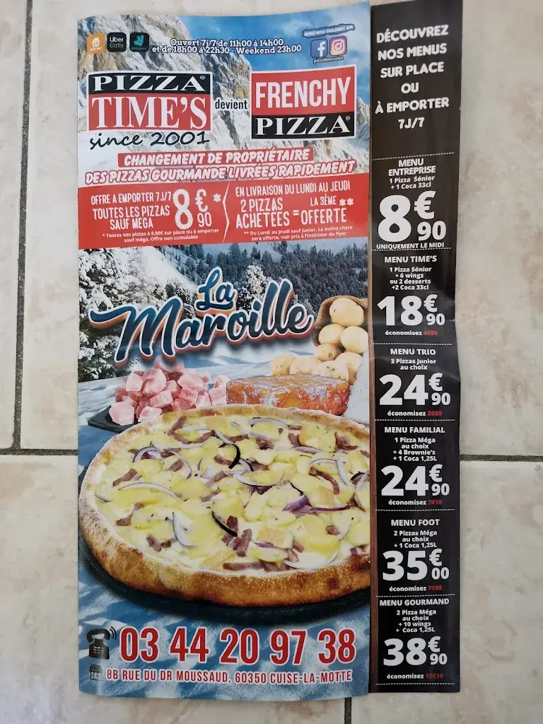 Menu_Frenchy pizza Cuise-La-Motte (Pizza Time's)_Cuise-la-Motte_imagen_3