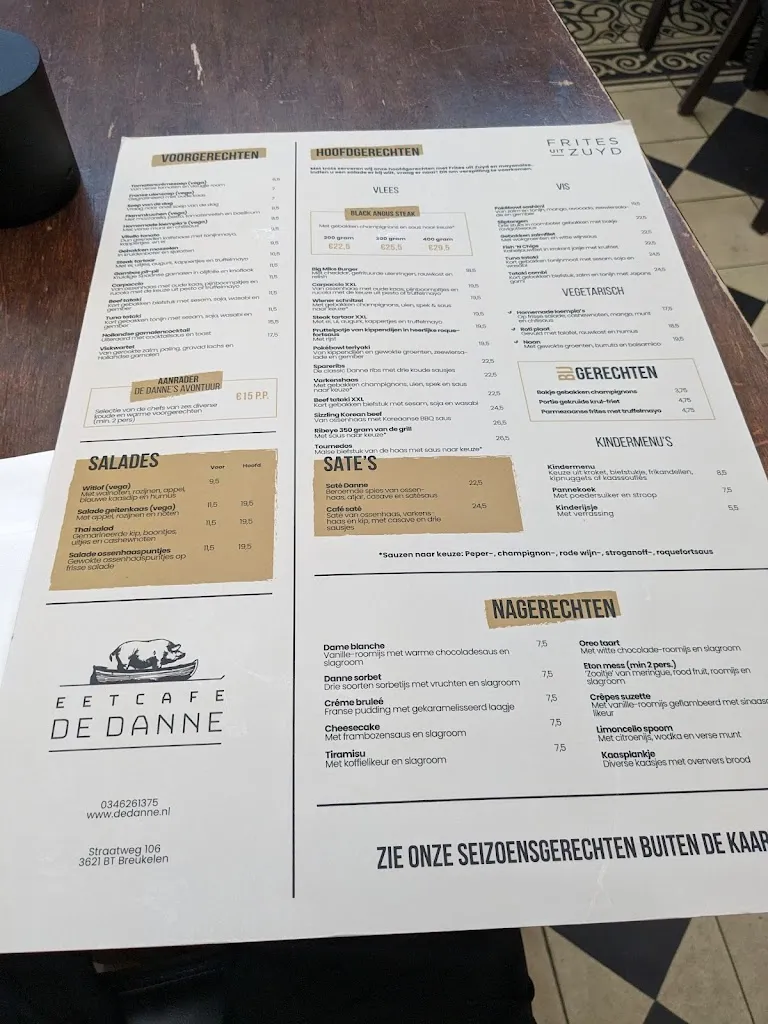 Menu_Taveerne De Danne_Netherlands_image_1