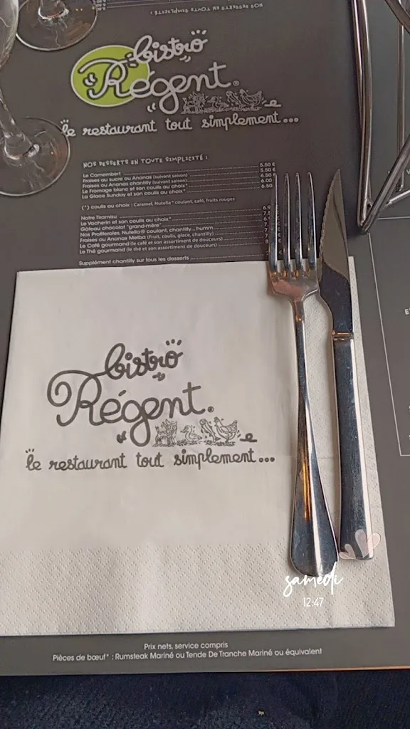 Menu_Bistro Régent Denain_Denain_immagine_1