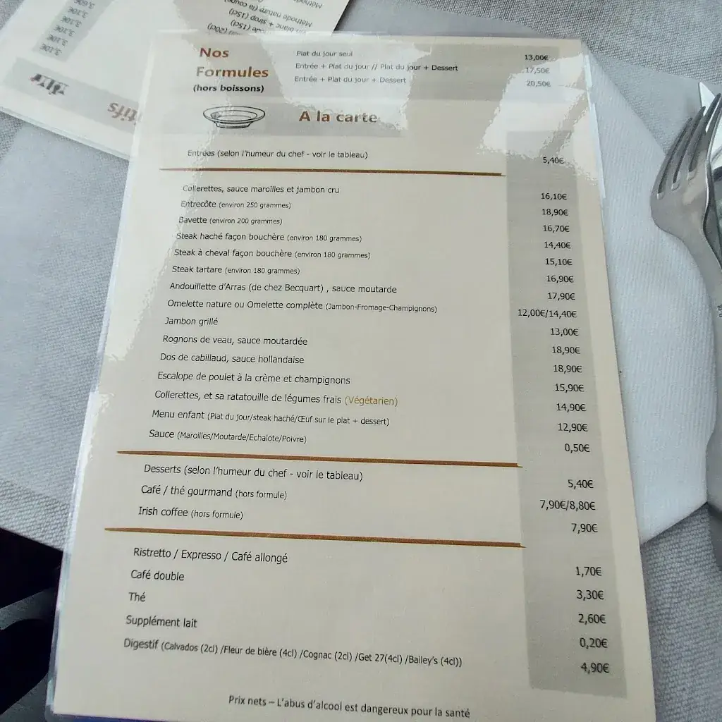 Menu_La P'tite Pause_Dainville_image_1