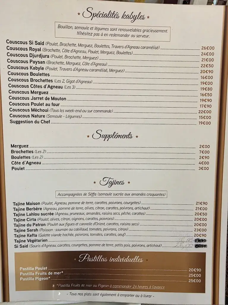 Menu_Le Djurdjura_Douai_image_1