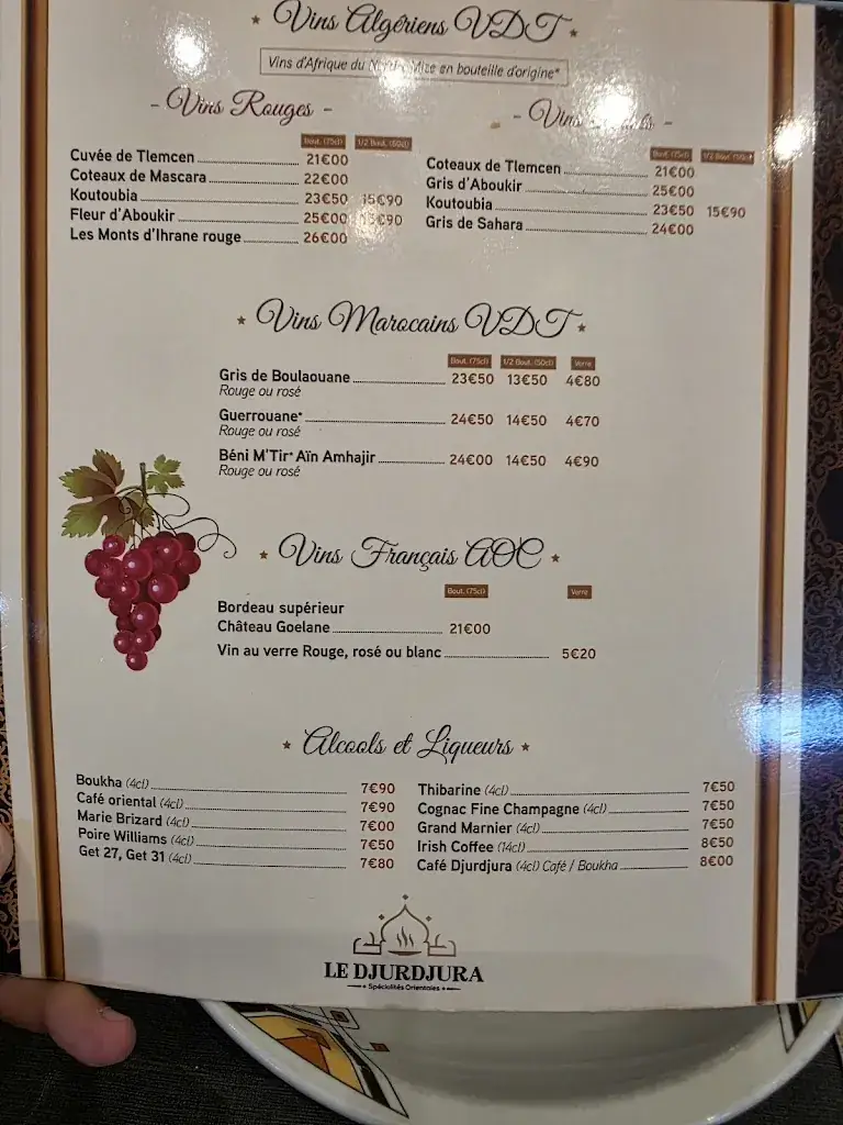 Menu_Le Djurdjura_Douai_image_3