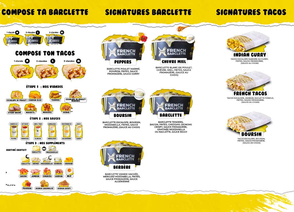 Menu_French Barclette HÉNIN-BEAUMONT_Hénin-Beaumont_image_2