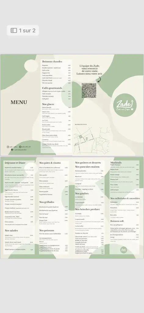 Menu_Zade Cook and Coffee_Hénin-Beaumont_image_1