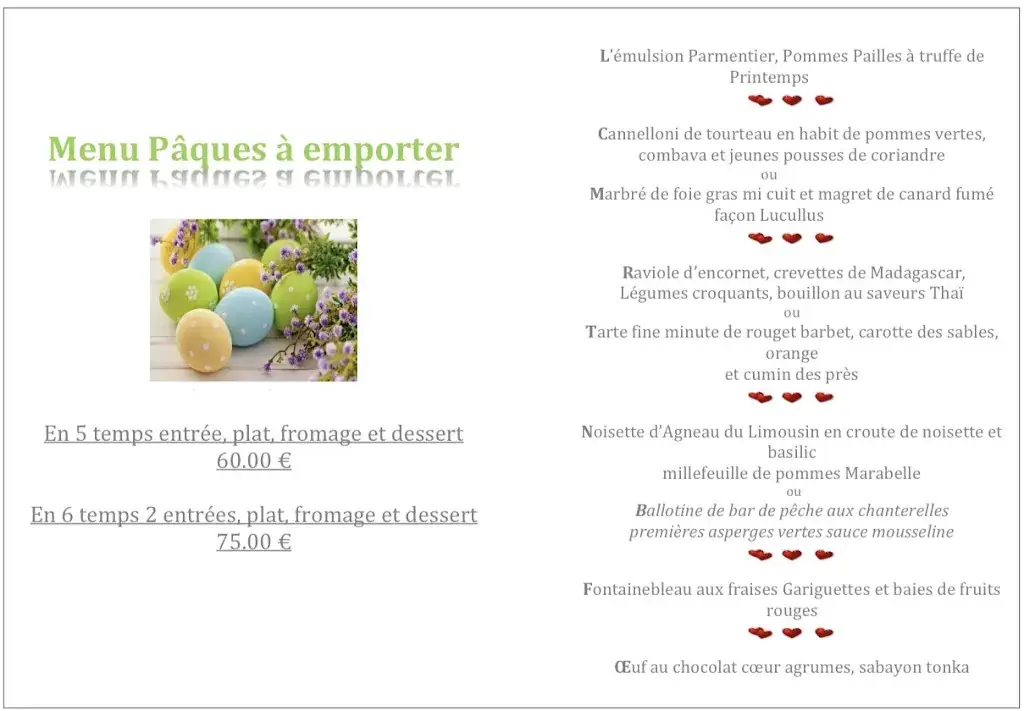 Menu_Restaurant Le Vivier_Amiens_immagine_4