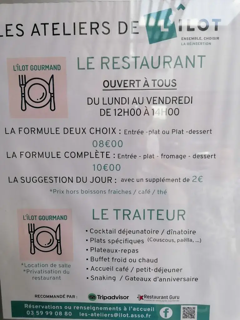 Menu_L'îlot Gourmand / Les Ateliers de l'Îlot_Amiens_image_1