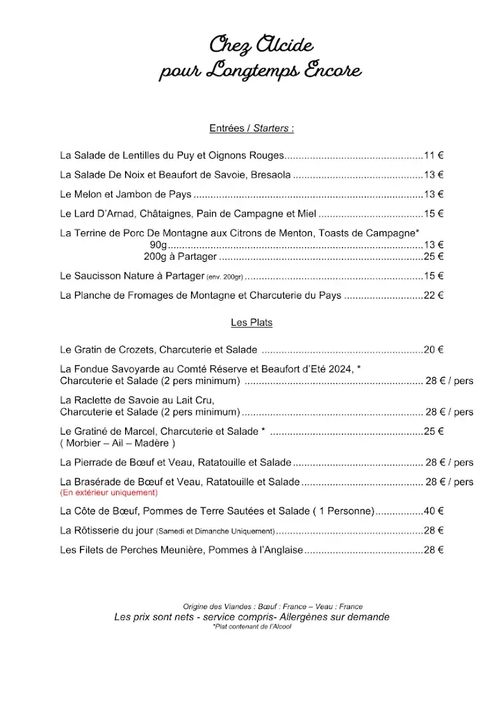 Menu_Restaurant Chez Alcide_Cordon_immagine_1
