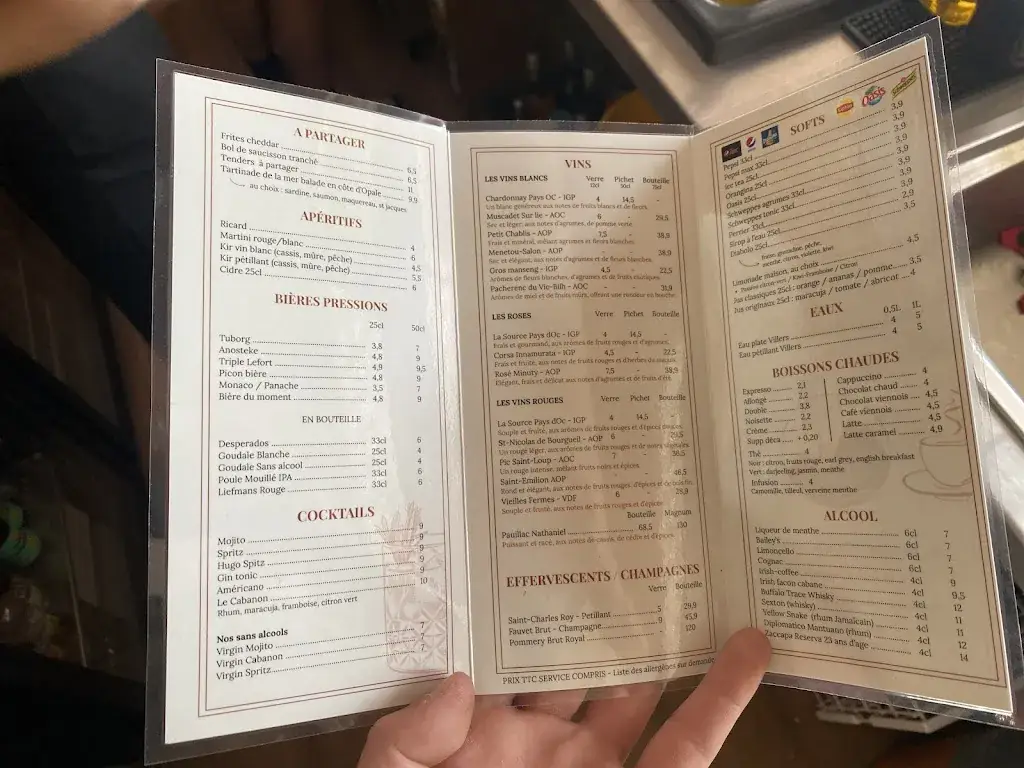 Menu_La cabane d’Edmond_Cucq_image_1