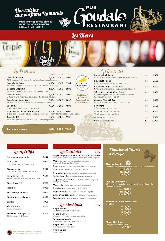 Menü_Bowling & Restaurant - La Goudale Cucq_Cucq_Bild_2