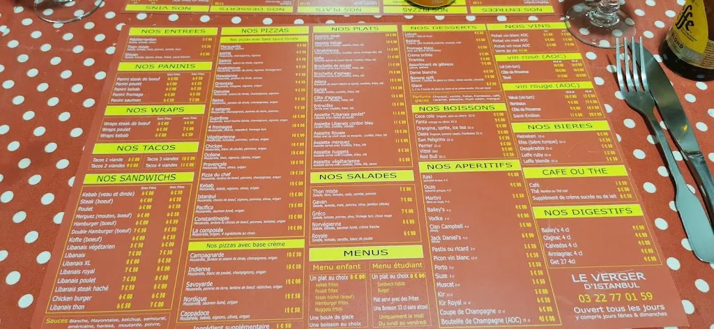 Menu_Le Verger d'Istanbul_Doullens_image_2