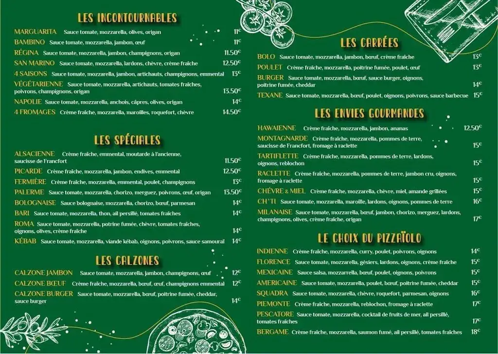Menu_Al'Pizza au feu de bois_Doullens_image_1