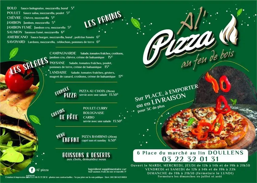 Menu_Al'Pizza au feu de bois_Doullens_image_2