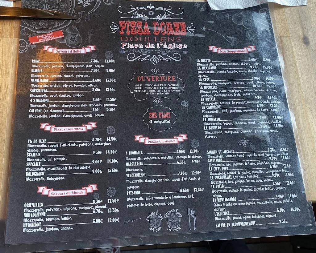 Menu_La Pizza Dorée_Doullens_immagine_2