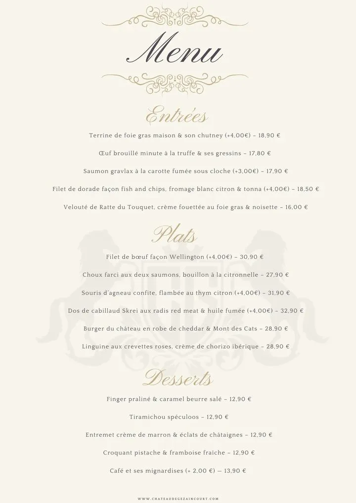 Menu_Château De Gézaincourt_Gézaincourt_image_4