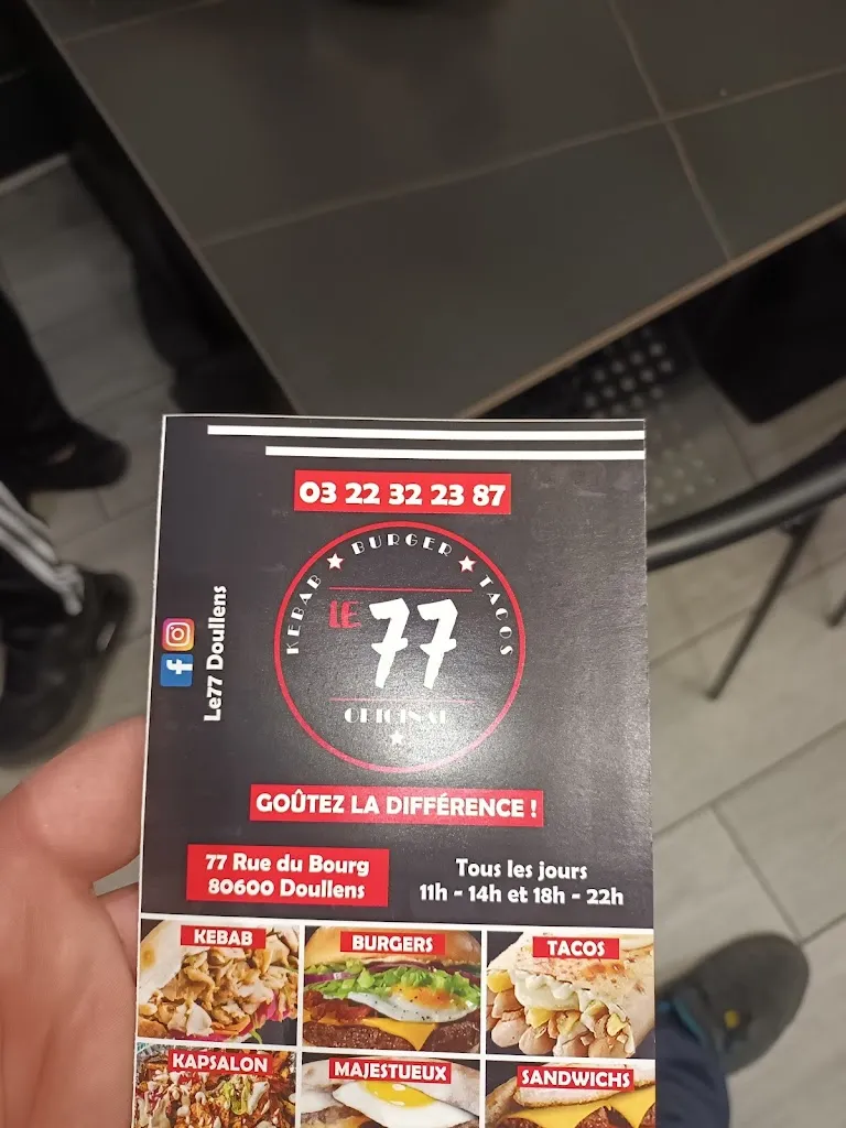 Menu_Le 77 doullens_Doullens_image_2