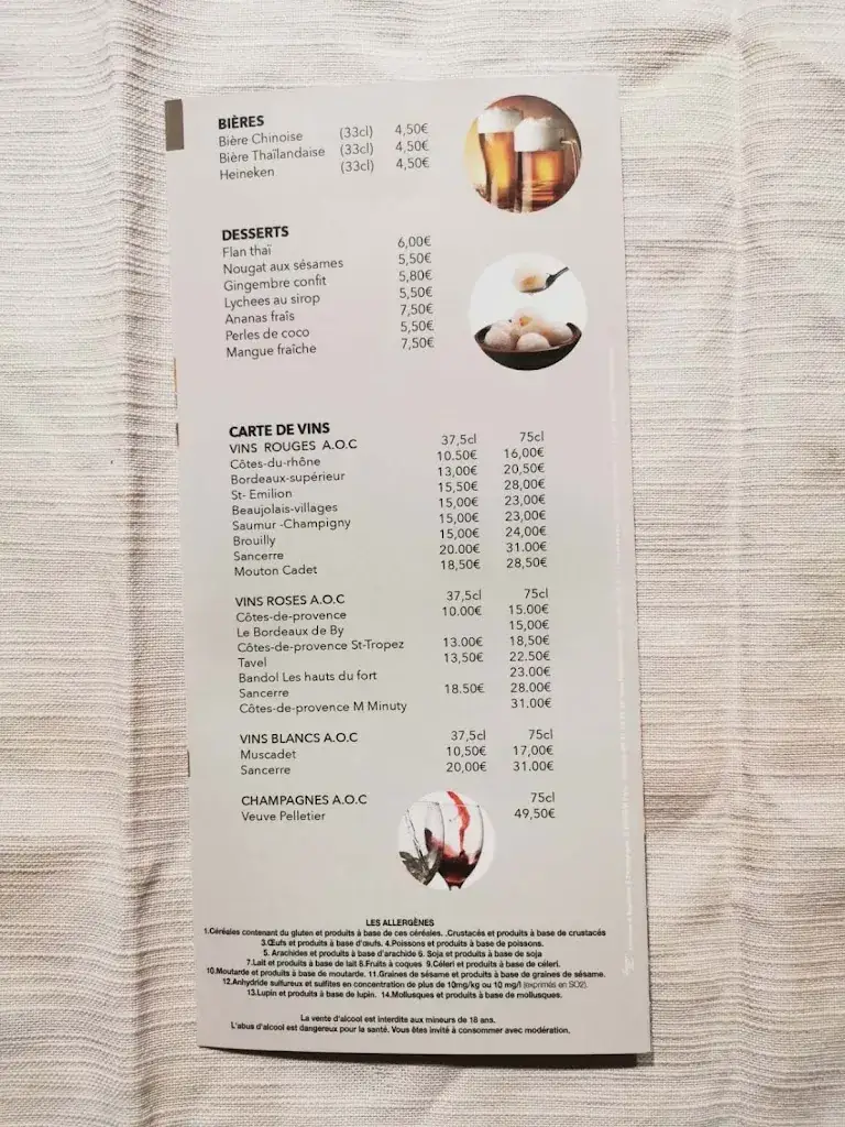 Menu_Au Gourmet D'Indochine_Douai_image_3