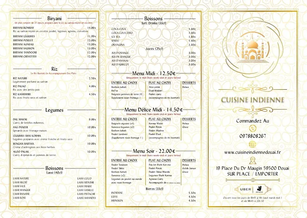 Menu_Cuisine indienne_Douai_image_2