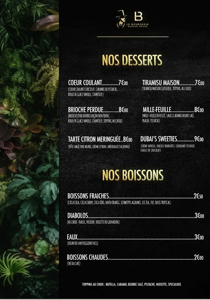 Menu_Le Bourgeois restaurant Bistronomique_Douai_image_1