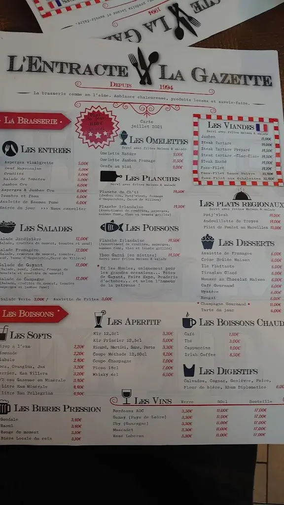 Menu_L'Entracte Douai_Douai_image_1