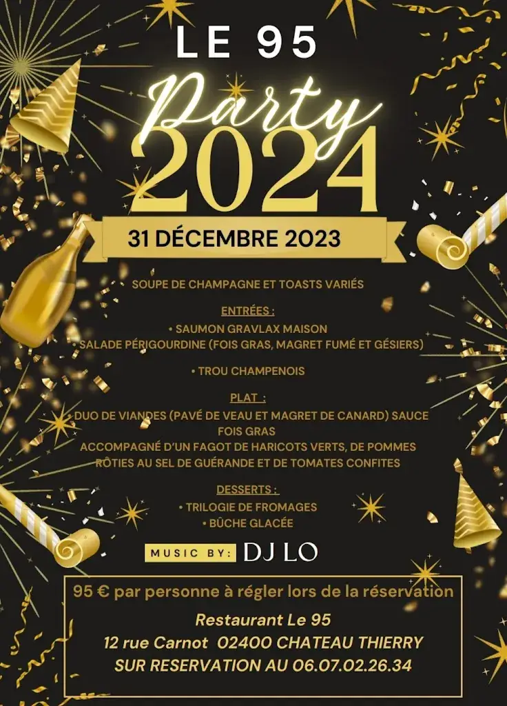 Menu_Le 95, Restaurant_Château-Thierry_image_1