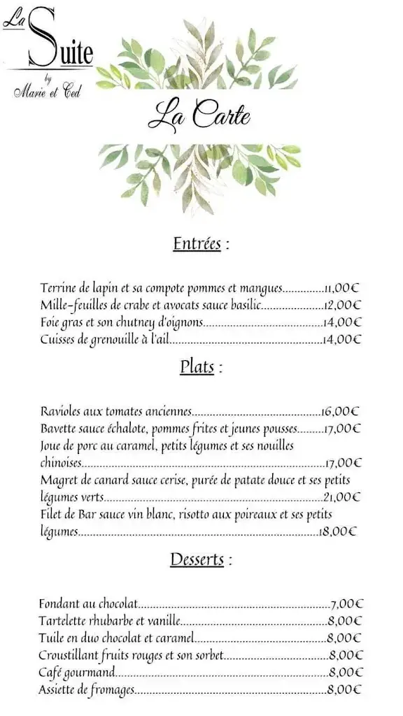 Menu_La Suite by Marie et Ced_Estrée_image_1
