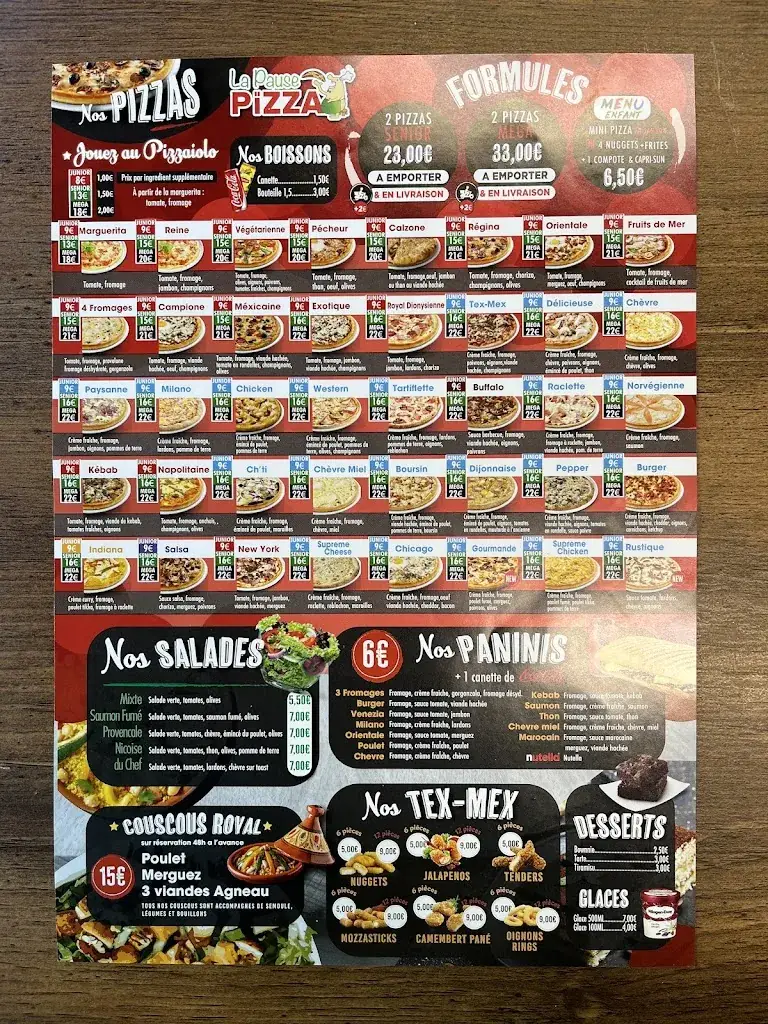 Menu_La Pause Pizza_Estrées-Saint-Denis_image_1