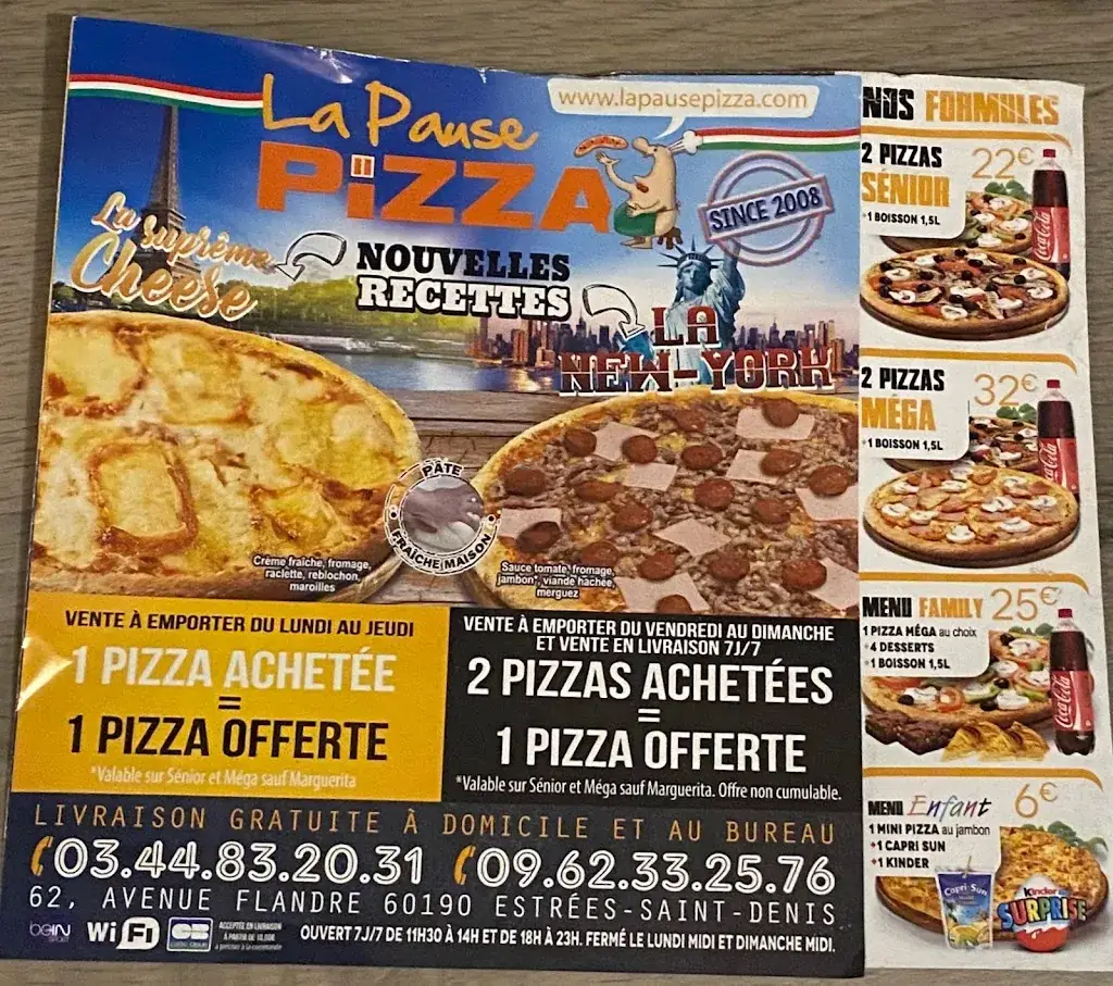 Menu_La Pause Pizza_Estrées-Saint-Denis_image_4