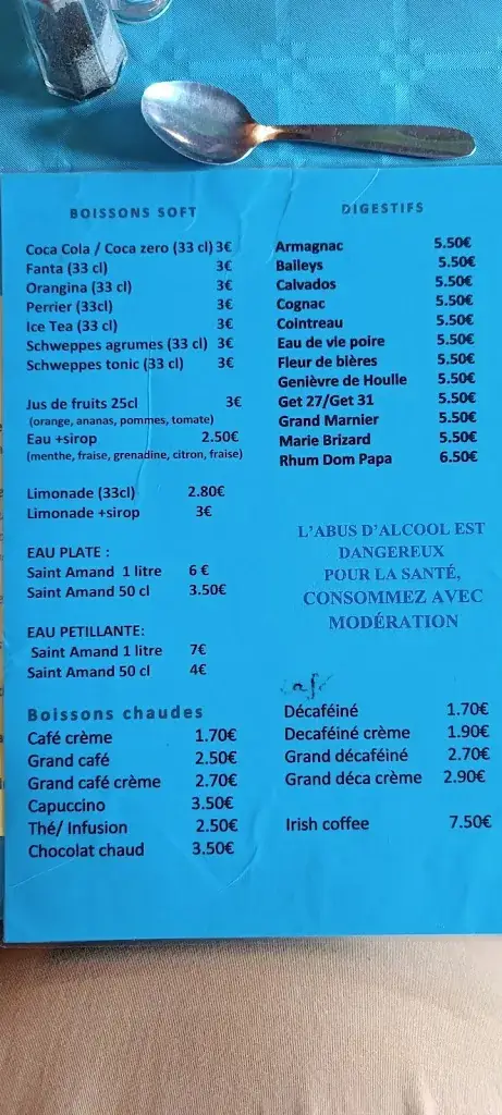 Menu_Estaminet la Belle Vue_Wormhout_image_1