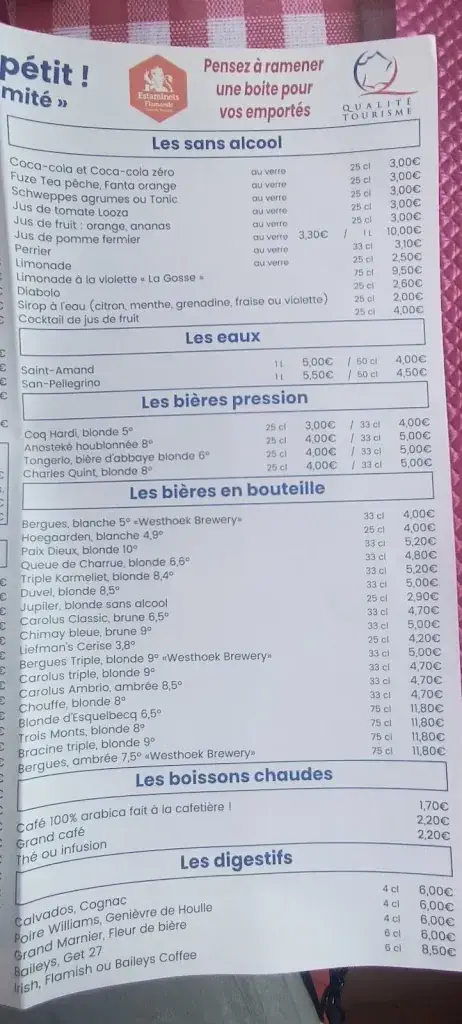 Menu_La Taverne du Westhoek_Quaëdypre_image_3
