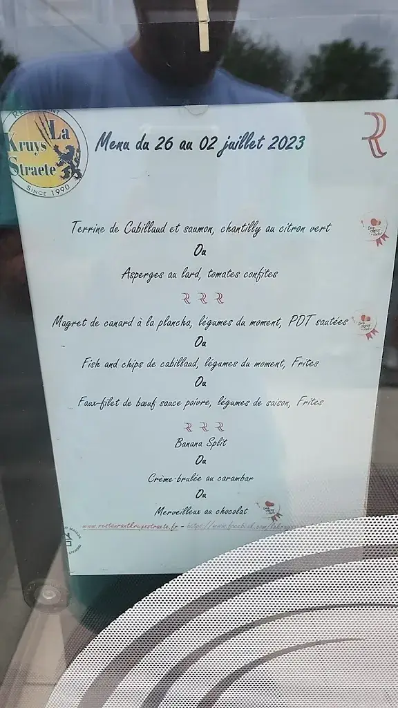 Menu_La Kruys Straete_Wormhout_image_1